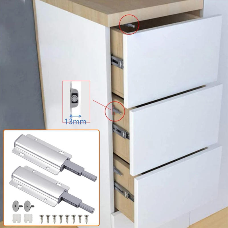 Description Picture 5 of itemCabinet Push Latch Door Cupboard Push To Open Damper Buffer Catch With Screws Handle Free Cabinet Door Spring Press