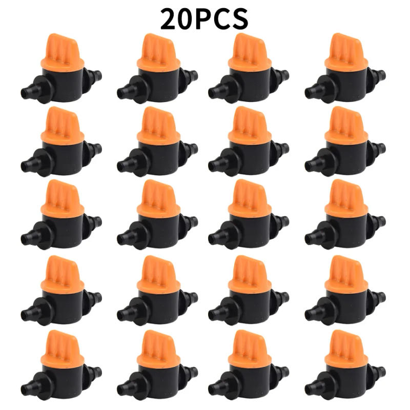 Description Picture 2 of item20Pcs Mini Control Valve For 4/7mm Hose Irrigation Barbed Water Flow Control Valve Garden Water Connector Accessories