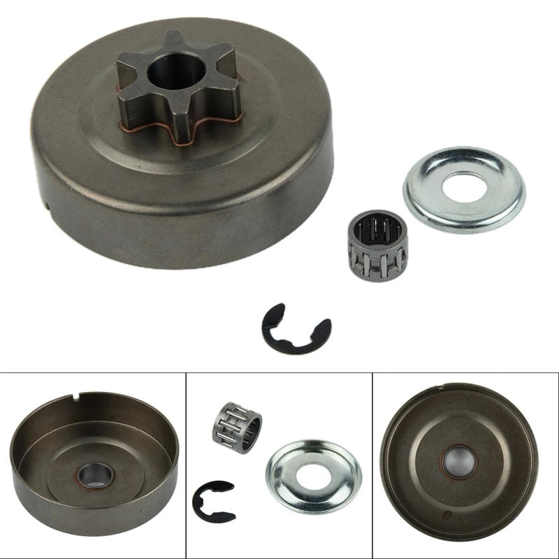 Description Picture 2 of itemSprocket Bearing Clutch Drum 3/8 -6T Spur Chain Saw Accessries Circlip Clutch Drum For Stihl MS170 180 Chainsaw
