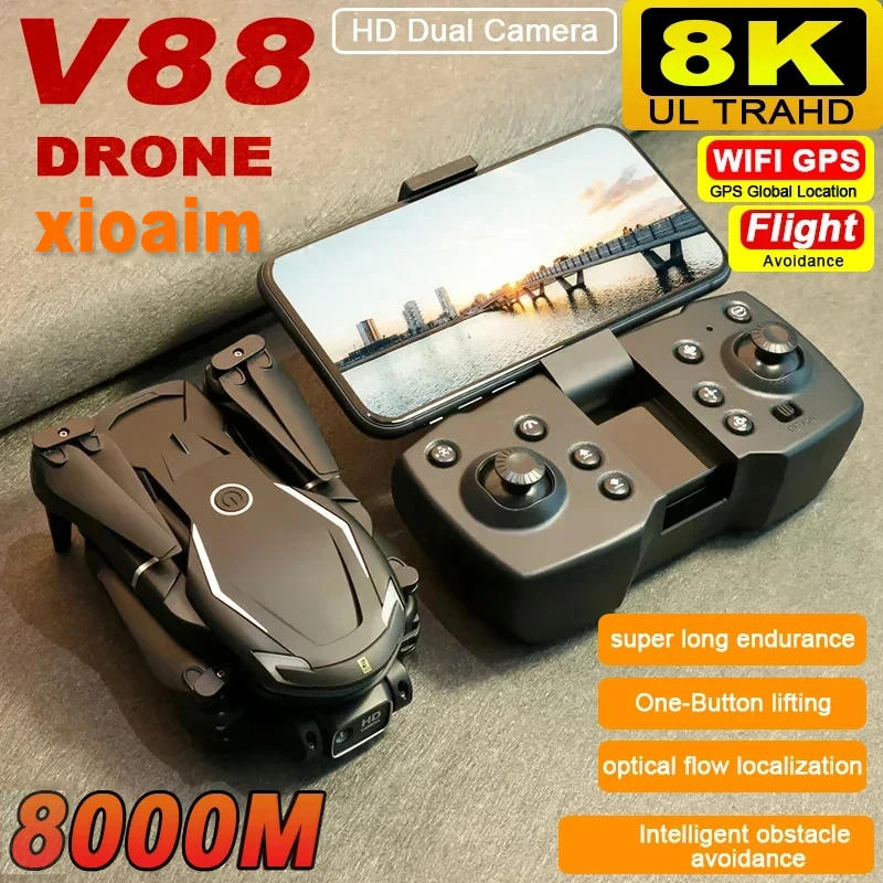 Description Picture 2 of itemFor Iconic Brand V88 Drone 8K HD 5G GPS Professional HD Aerial Photography Remote Control Obstacle Avoidance Foldable Quadcopter Gifts