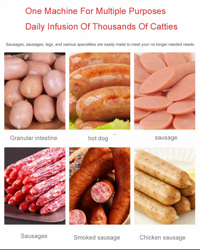 Description Picture 6 of itemElectric Automatic Sausage Stuffer Meat Filler Machine Commercial Home Appliance for Hot Dog Make Sausage Filling Machine