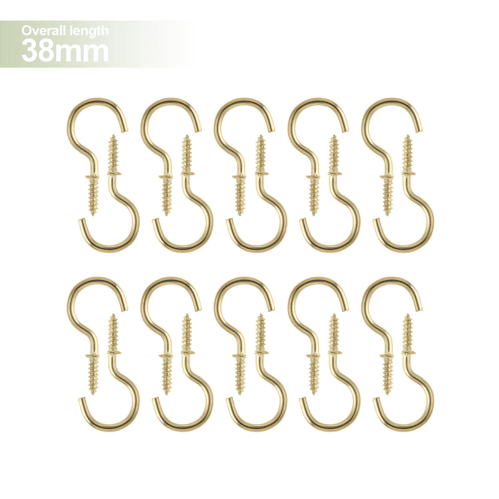 Description Picture 6 of item20/5/10Pcs Screw-in Ceiling Cup Hook Spiral Hanger Picture Frame Lamp Curtain Self-tapping Eyebolt Hook 20/23/29/33/3845/55/71mm