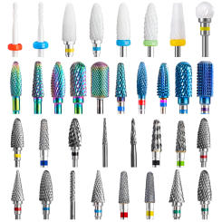 67 Styles Carbide Nail Drill Bits Rotate Electric Ceramic Milling Cutter For Manicure Gel Polish Remover Nail Files Pedicure
