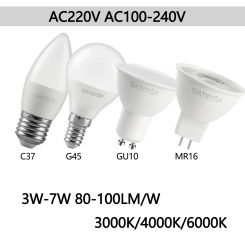 50pcs GU10 G45 LED Bulb Lamps Spotligt  E27 E14 B22 GU5.3 Base 5W AC220V AC110V Light Bulb Real Power Lampada Living Room Home