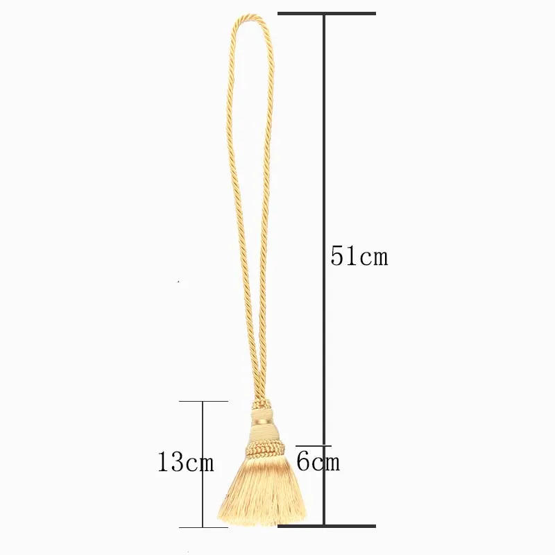 Description Picture 2 of item1PC Curtain Tassel Tieback Curtain Holder Accessory Bandage Rope Decorative Home Decor Hanging Rope Curtain Accessories