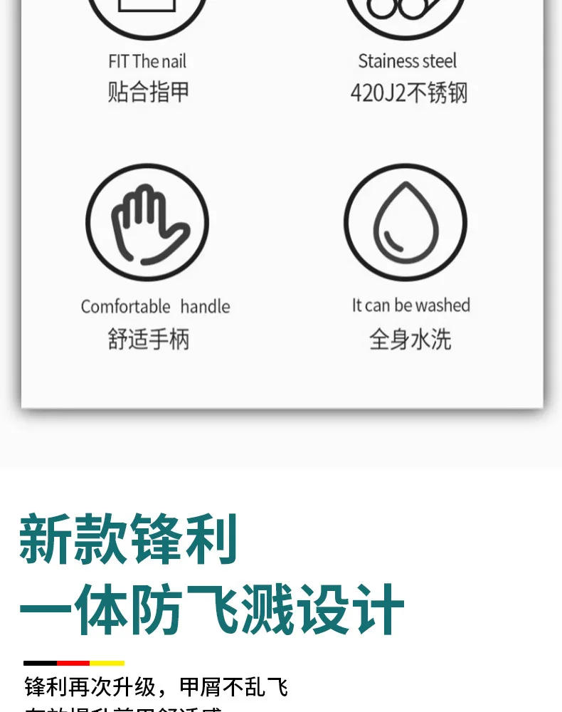 Description Picture 4 of itemAnti splash nail clipper Large Size ABS Toenail Cutter Diagonal Pliers Manicure Tools Household Special Anti-splash Nail Clipper