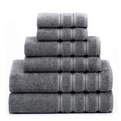 6PCS/SET Thick Large Bath Towel Set Cotton Jacquard Face Shower Towels Soft Luxury for Home Bathroom Hotel Spa Adults Kids