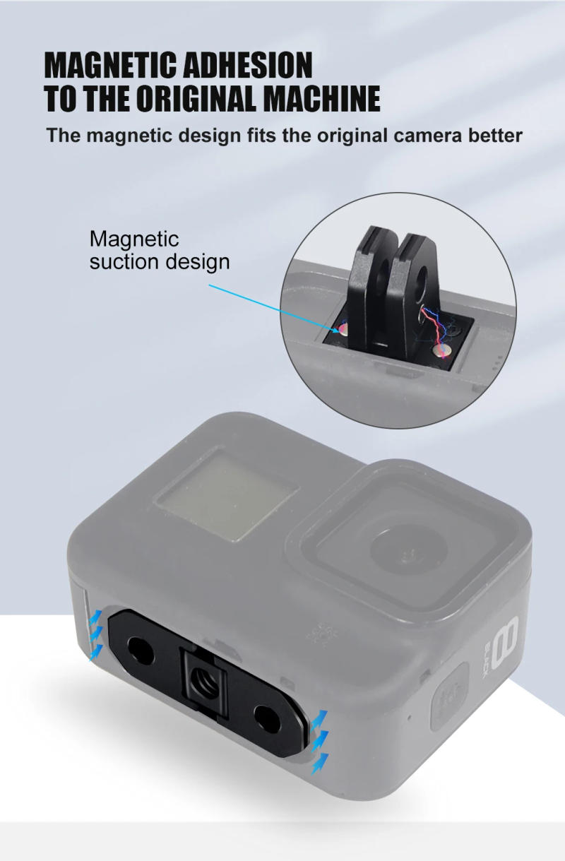 Description Picture 6 of itemFoldable Magnetic Mini Tripod Adapter Converter Mount Monopod Head Base 1/4" Hole for Gopro 13 12 Insta360 X4 OSMO Action Camera