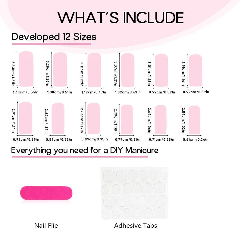 Description Picture 6 of item24pcs Long Press on Nails HelloKitty Design with Rhinestones Acyrlic False Nails Coffin White French Wearable Fake Nail Tips Art