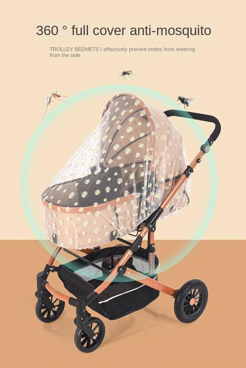 Description Picture 3 of itemBaby Stroller Mosquito Net Pushchair Cart Insect Shield Net Baby Stroller Accessories Mesh Safe Infants Protection Mesh Cover