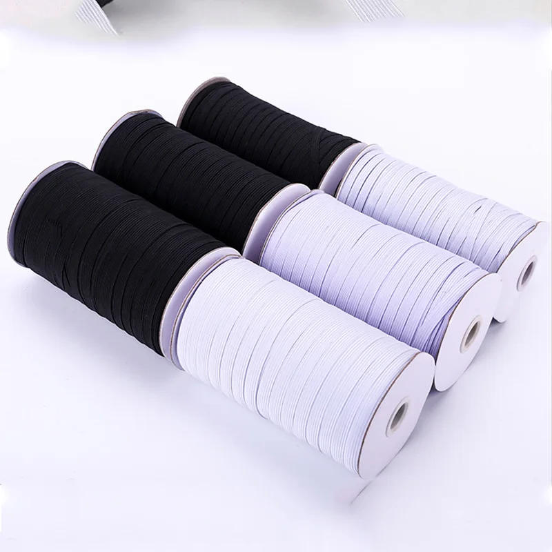 Description Picture 4 of item30/90/180meters Elastic Bands White and Black 6/8/10/12/15/20mm Polyester Elastic Bands for Clothes Garment Sewing Accessories