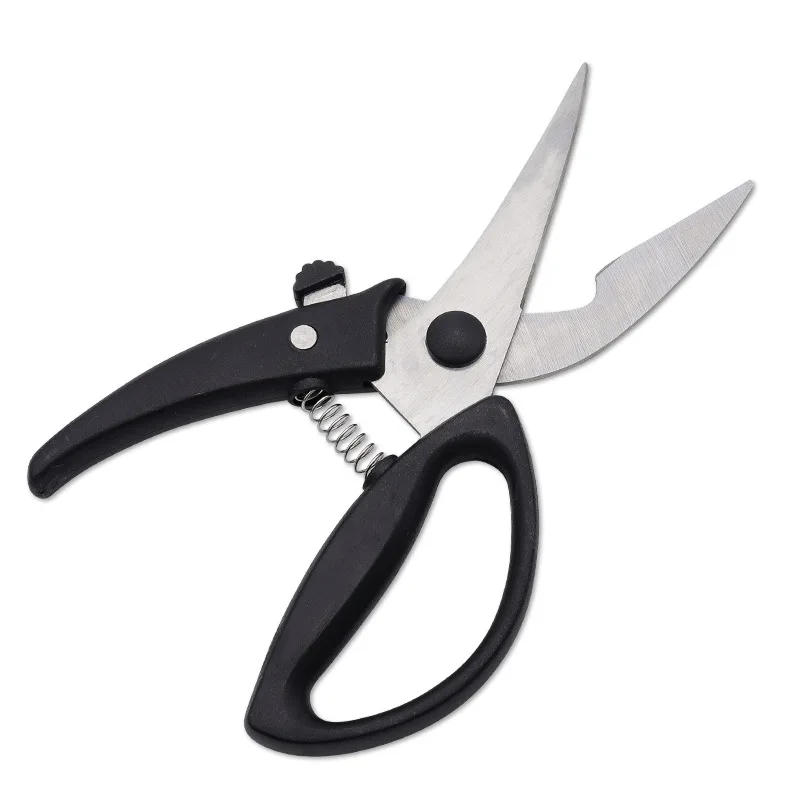 Description Picture 4 of itemDobeli PP Handle Seafood Chicken Bone Cutting Tools Household Stainless Steel Blade Kitchen Scissors with Effort Saving Spring