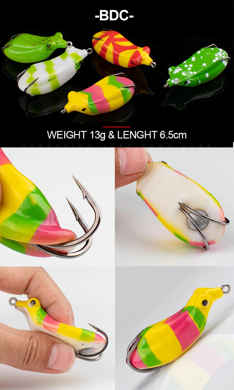 Description Picture 4 of item5pcs Frog Soft Silicone Lure Set Bait Crankbait Fishing Lure Carp Fishing Wobbler Artificial Bait Frog Lure Tackle Box