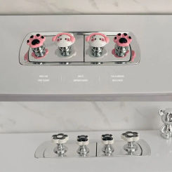 Creative Cute Toilet Press Button Portable Useful Bathing Room Water Tank Push Switch Tool Cabinet Door Drawer Handle