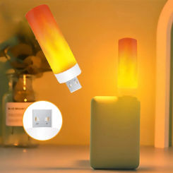Led Flame Light - Versatile Atmosphere Lamp With Creative Flickering Effect, Perfect For Camping & Home Office Usb Light