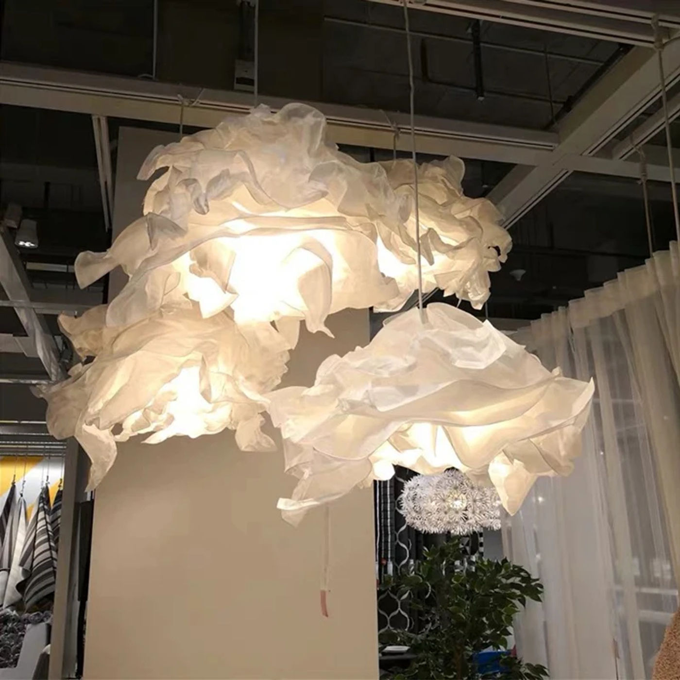 Description Picture 3 of itemArt DIY Cloud Lamp Shade Flower Light Shade Ceiling Lampshade Decoration Chandelier Pendant For Living Room Bedroom Bar