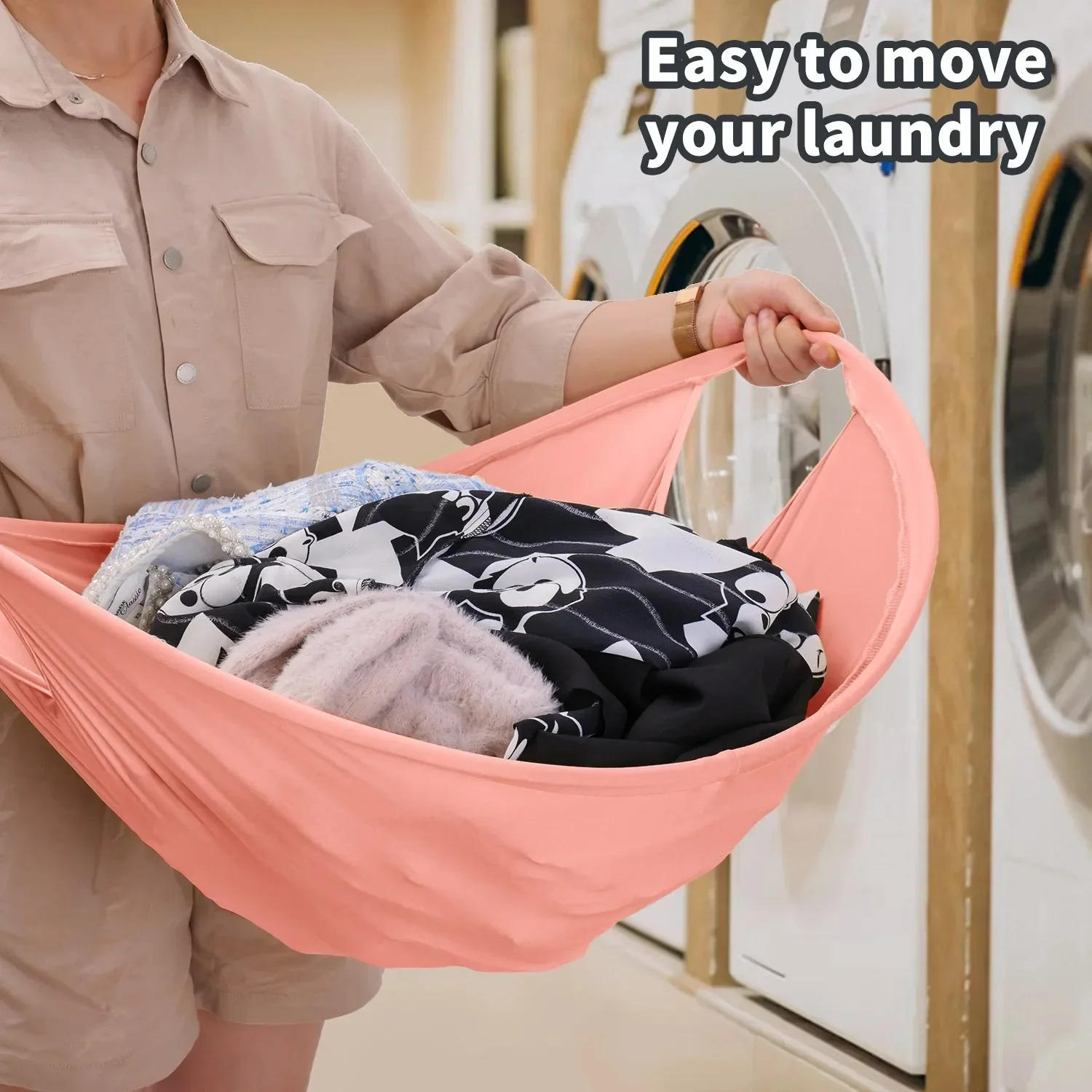 Description Picture 2 of item26-inch Space Saving Organizer Laundry Storage Basket Foldable Pop-up Basket Dirty Clothes Bag Portable Container Home
