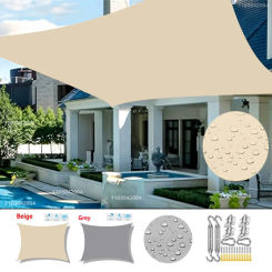 300D Waterproof Large Sun Shelter Sunshade Protection Outdoor Canopy Garden Patio Pool Shade Sail Awning Camping Shade ﻿