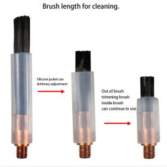 1PC Pickling TIG WIG MIG MAG Brush M6 8 10 Cover Cleaning Tool Weld Cleaner Weldseam Carbon Fiber Brush/Acid Scrubbing Brush