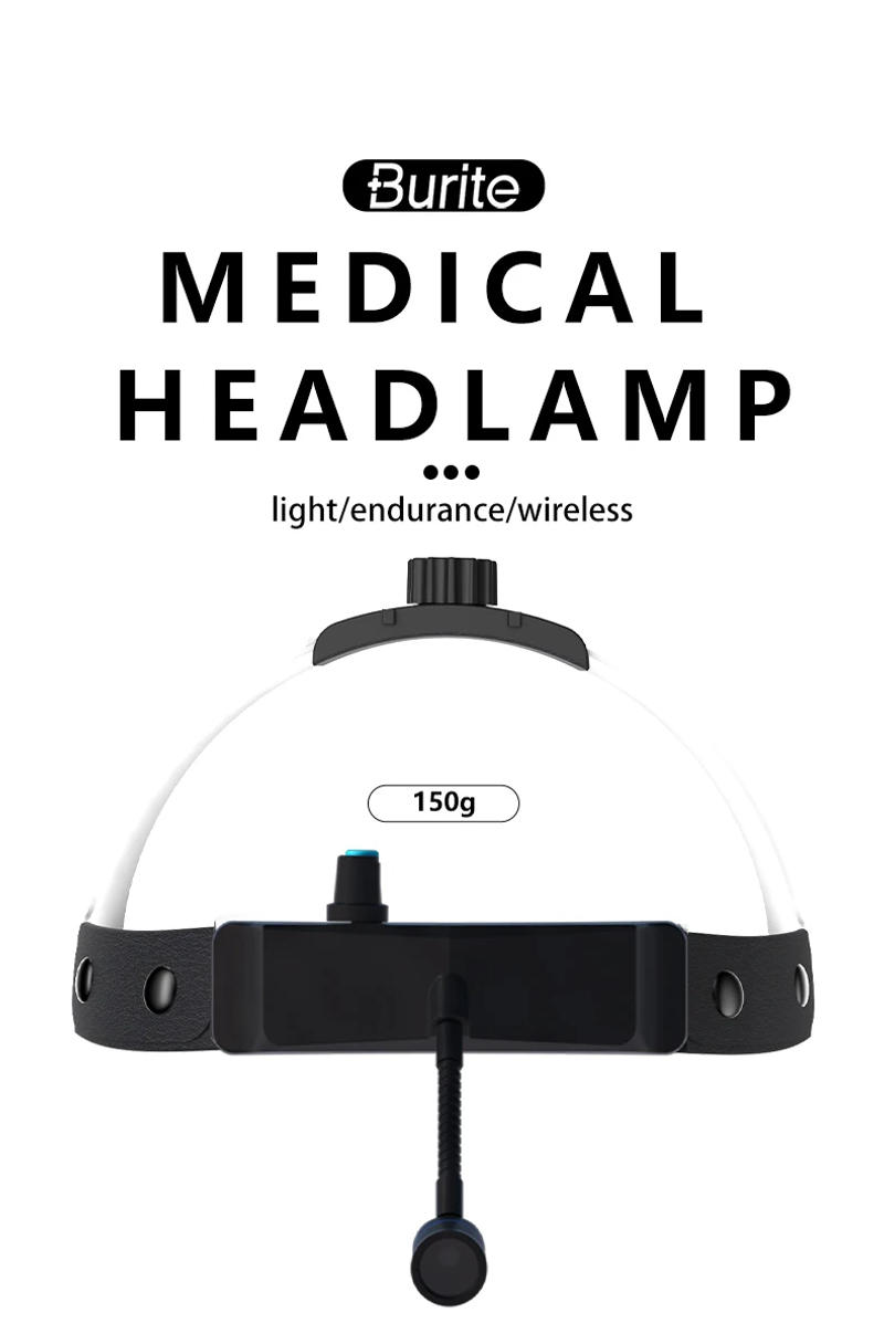 Description Picture 2 of itemDental Surgical LED Headlight Headband Brightness Spot Ajustable Headlamp Wireless Medical Surgical Headlight ENT headlam