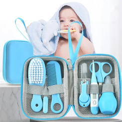 6/8pcs/Set Newborn Baby Kids Nail Hair Health Care Thermometer Grooming Brush Kit Care Baby Essentials Newborn Material Safety