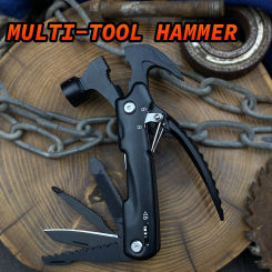 Christmas gift - Multi-tool Claw Hammer - Multi-tool pliers, portable car safety hammer Wilderness survival kit