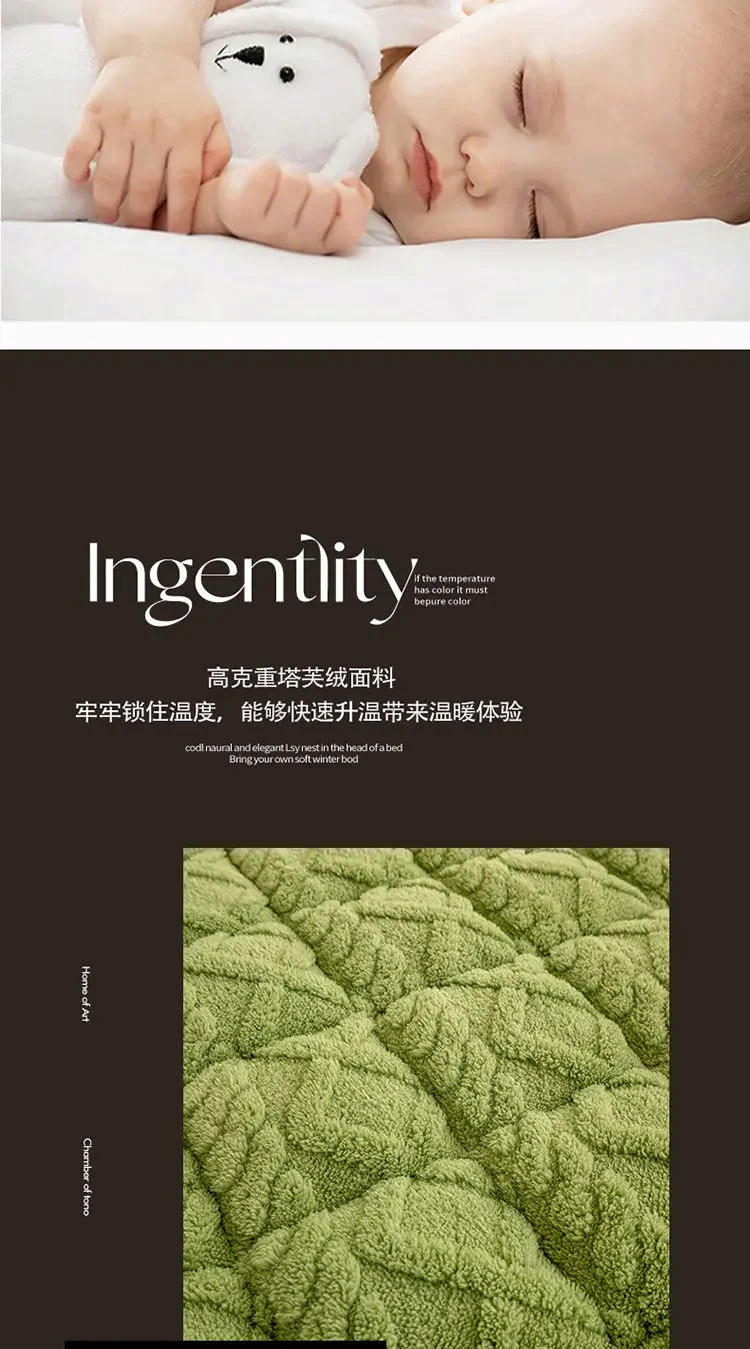 Description Picture 5 of itemWinter Plush Soft Mattress Toppers Dormitory Single Double Bedspread Home Non-slip Mattress Cover Bed Sheet Thin Fold Tatami Mat