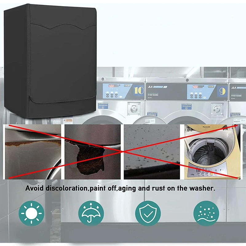 Description Picture 4 of itemAutomatic Roller Washing Machine Cover Dustproof Front Open Dryer Washing Machine Protection Sunscreen Aging Household Supplies