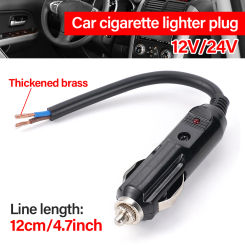 1Pcs Car Cigarette Lighter Plugs 20A Male 12V 24V Universal Cigarette Socket Connector Adapter with LED Indicator Light