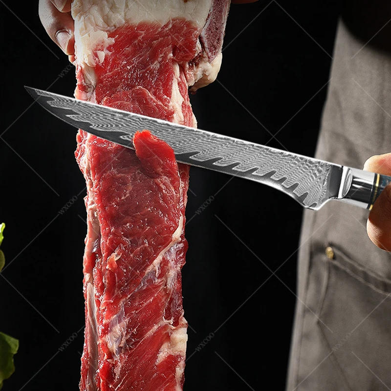 Description Picture 6 of itemWXCOO Universal Chef's Knife Sharp Meat Butcher Boning Knives Damascus Steel Kitchen Knives Set Santoku Knife Fruit Bread Slicer