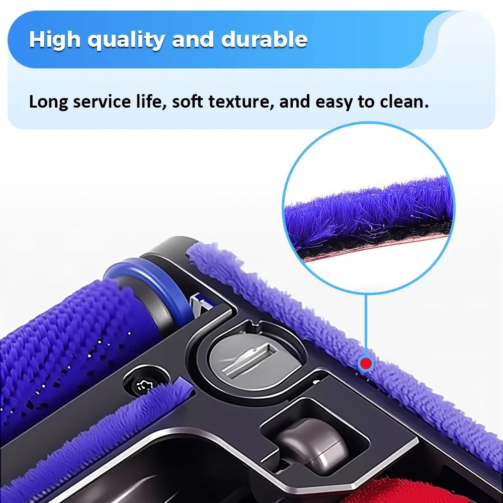 Description Picture 3 of itemPlush Soft Strips Household Cleaning Accessories for Dyson V6 V7 V8 V10 V11 V15 Vacuum Cleaner Soft Roller Felt Strips Parts