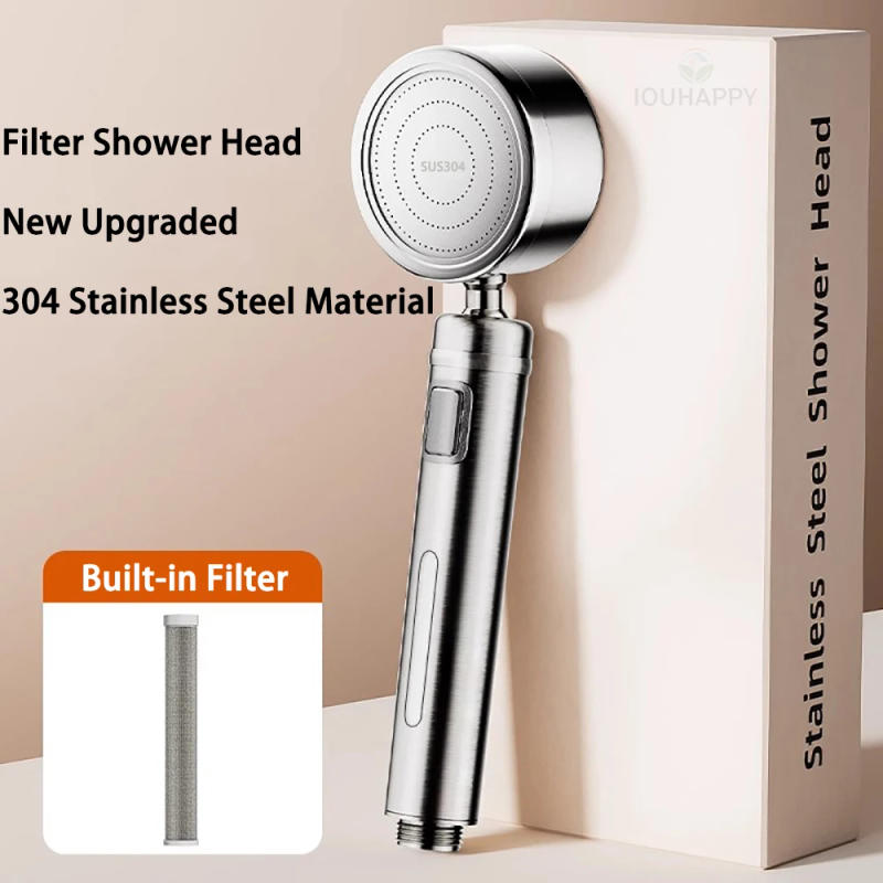 Description Picture 2 of itemPortable Shower Head High Pressure Stainless Steel Water Saving Handheld Shower Heads Large Flow Home Bathroom Accessories