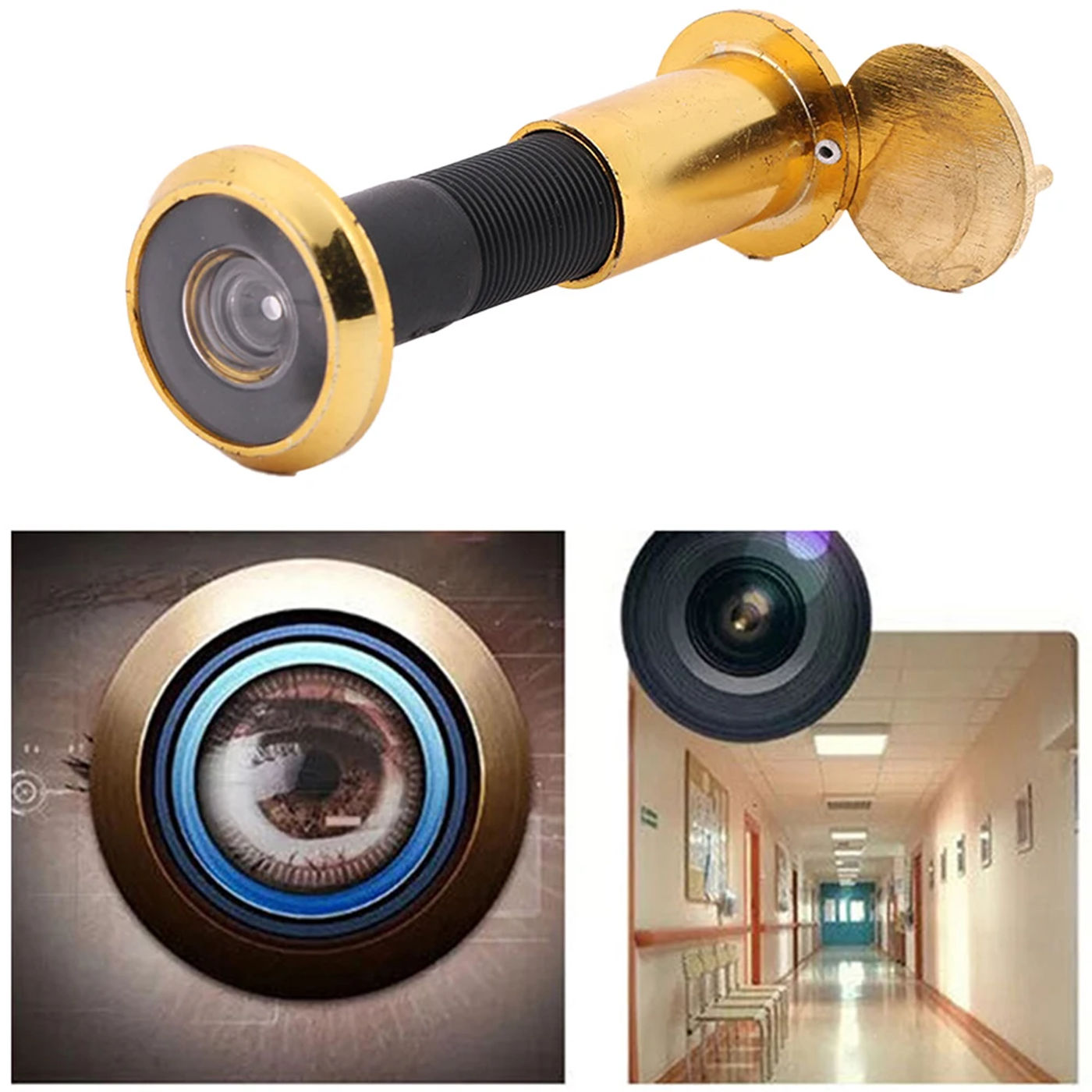 Description Picture 5 of item220 Degree Door Viewer Door Peephole Viewer Wide Angle Eye Sight Hole Glass Lens 50-70mm Anti-theft Security Door Hardware