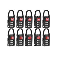 10PCS Portable Alloy Lock Padlock Outdoor Travel Luggage Zipper Backpack Handbag Safe Anti-Theft Combination Durable
