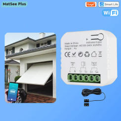 Tuya Smart WiFi Garage Door Opener Controller Dry Contact with Sensor Kit App Remote Control Timer Supports Alexa Google Home