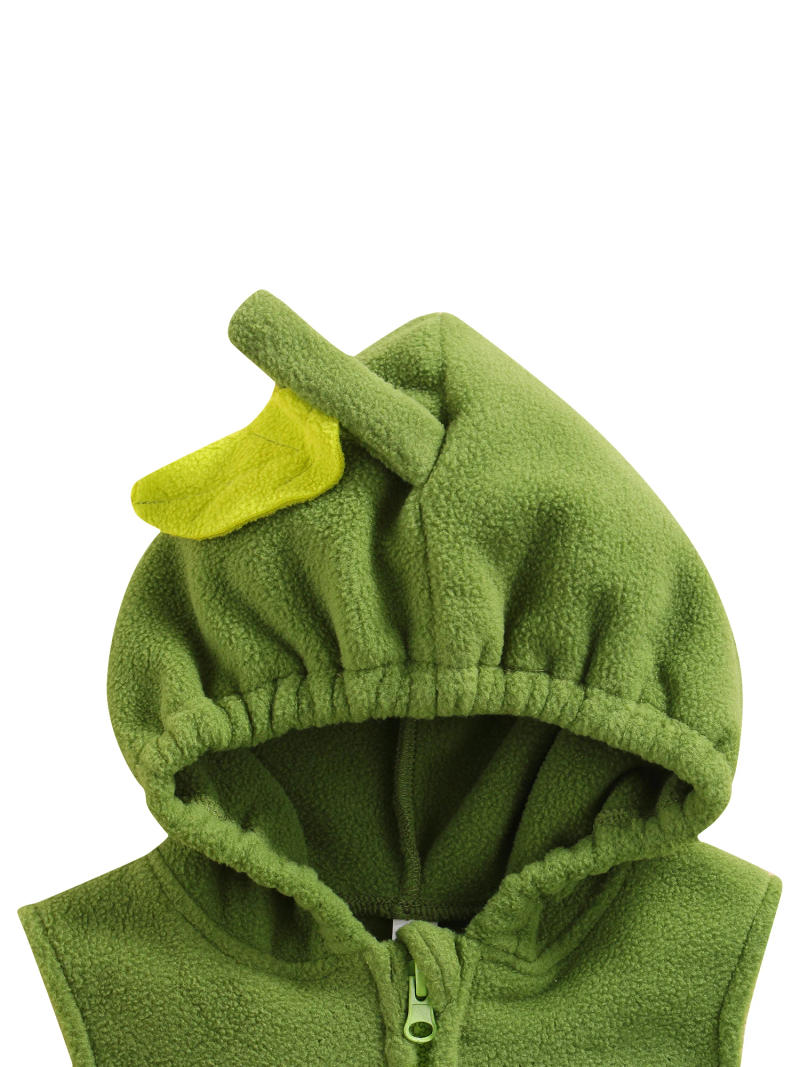 Description Picture 2 of itemInfant Baby Boys Girls Green Avocado Costume Sleeveless Fruits Hoodies with Stockings Toddler Baby Summer Clothes