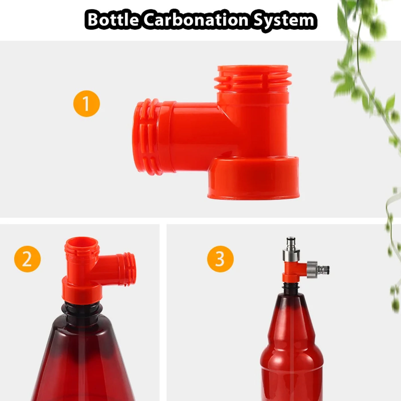 Description Picture 3 of item2Pcs/Lot Plastic Carbonation Caps, PET Bottle Carbonation Cap For Carbonated Beer,Soda Water,Soft Drink Home Brewing Accessories
