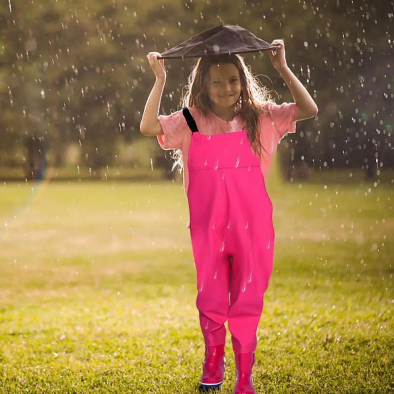 Description Picture 4 of itemKids Waders With Boots One-Piece Youth Fishing Waders Waterproof With Boots Hunting Waders Raincoats Watersuits Rain Trousers