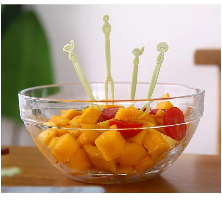 Description Picture 2 of itemMini Children's Animal Farm Fruit Fork Cartoon Snack Cake Fork Bento Accessories Dessert Food Fruit Toothpicks Chopsticks