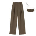 Men's Pants Casual Wide Leg Suit Pants Loose Straight Trousers Spring Summer Solid Color Oversized Bottoms Vintage Male