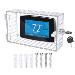 Universal Thermostat Lock Box With Key Clear Acrylic Thermostat Cover With Lock Thermostat Guard Easy To Install For Home