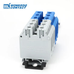 UK-35 Din Rail Terminal Block Screw 35mm² Wire Electrical Connector, Universal Feed-Through Strip Plug Connection UK35