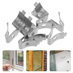 10 Pcs Shelf Bracket Clip Support Shelving Nails Clips for Glass Shelves Mounting Stainless Steel Brackets Adjustable Labels