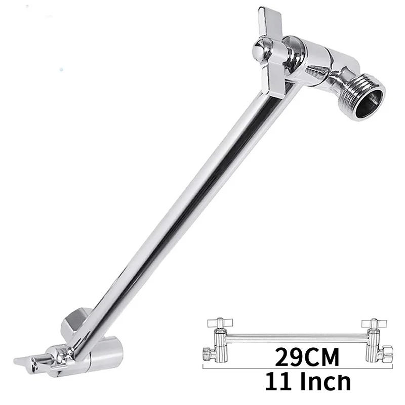 Description Picture 6 of itemAdjustable Angle Arch Design Shower Extension Arm Wall Mount For Bathroom Showering Head 11 Inch Universal Connection Brass