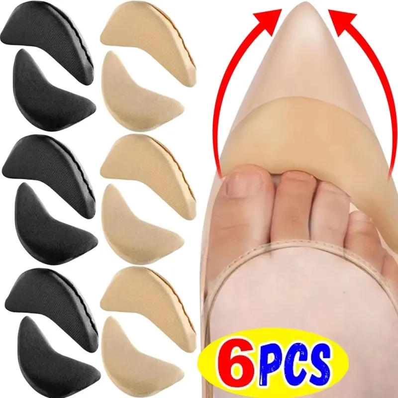 Description Picture 3 of item6pcs Sponge Forefoot Insert Pads Women Adjust Reduce Shoe Size Pain Relief High Heel Filler Insoles Forefoot Toe Plug Cushion
