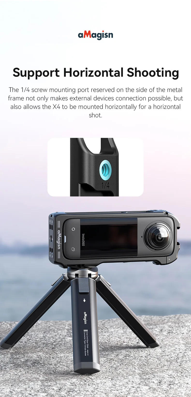 Description Picture 5 of itemaMagisn For Insta360 X4 Expands the Protective Frame for the Rabbit Cage Panoramic Camera