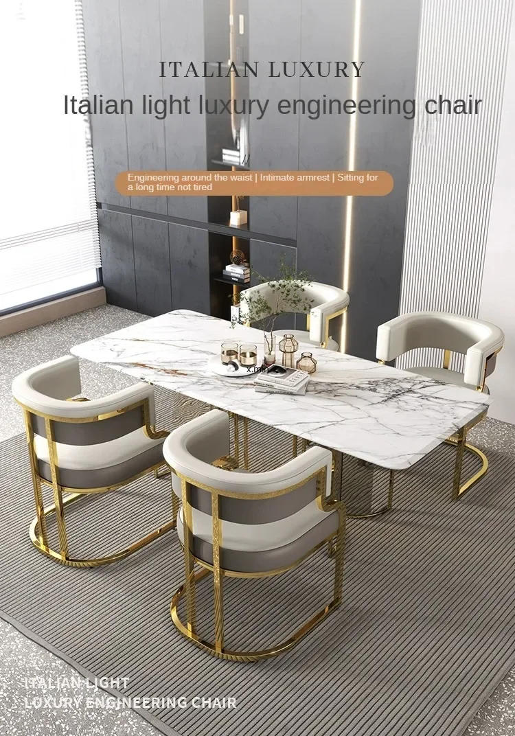 Description Picture 2 of itemHousehold Luxury Dining Chairs Hotel Sofas Reception and Negotiation Tables Chairs Nail Salons Chairs Makeup  Furniture