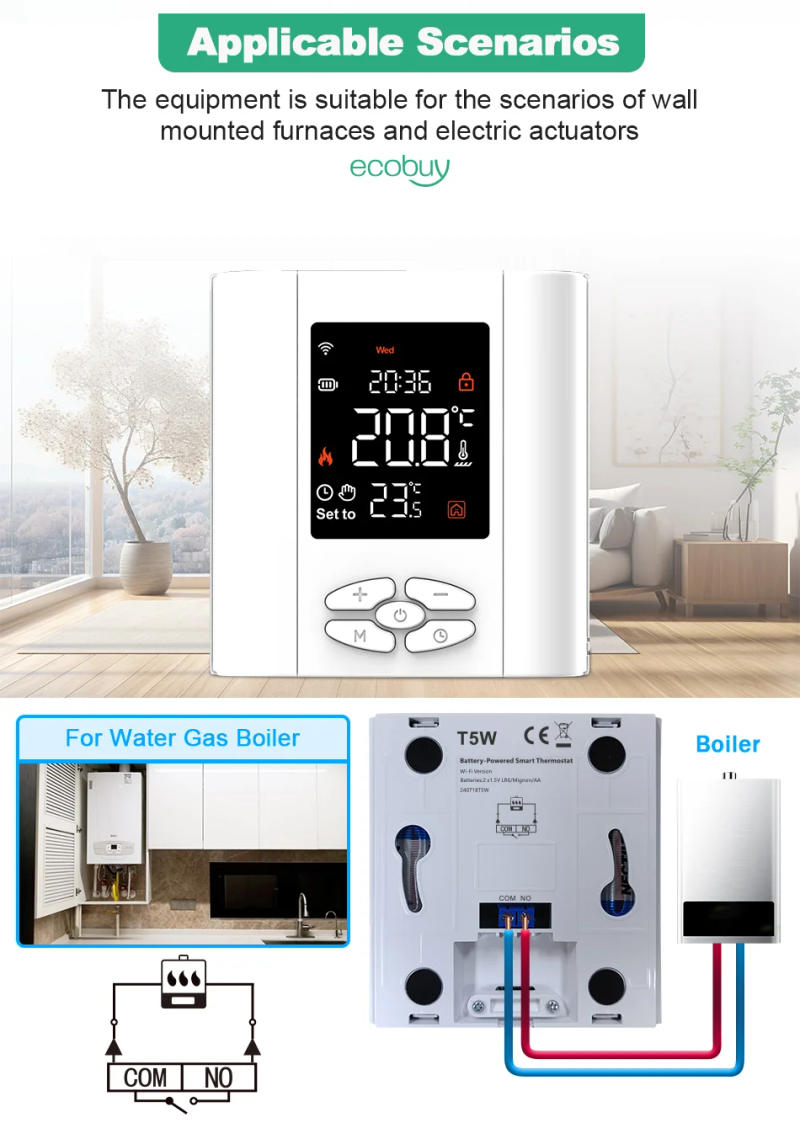 Description Picture 5 of itemTuya Smart Home Wifi Thermostat Battery Boiler Heating Thermoregulator Temperature Controller Alexa Google Home Smart Life