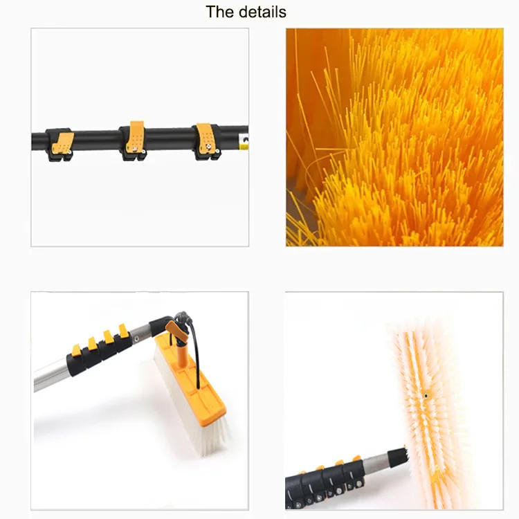 Description Picture 5 of itemHot Selling Telescopic Window Cleaning Tools Brush Solar Panel Wash Cleaning Brush Water Pipe Telescopic Rod Tools