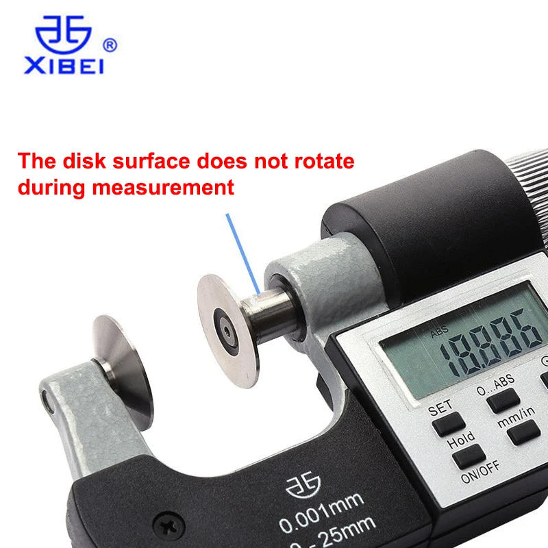 Description Picture 5 of itemXibei brand electronic Disc Micrometer 0-25mm 25-50mm 50-75mm 75-100mm Industrial Quality DIN Grade Outside Disk Micrometer
